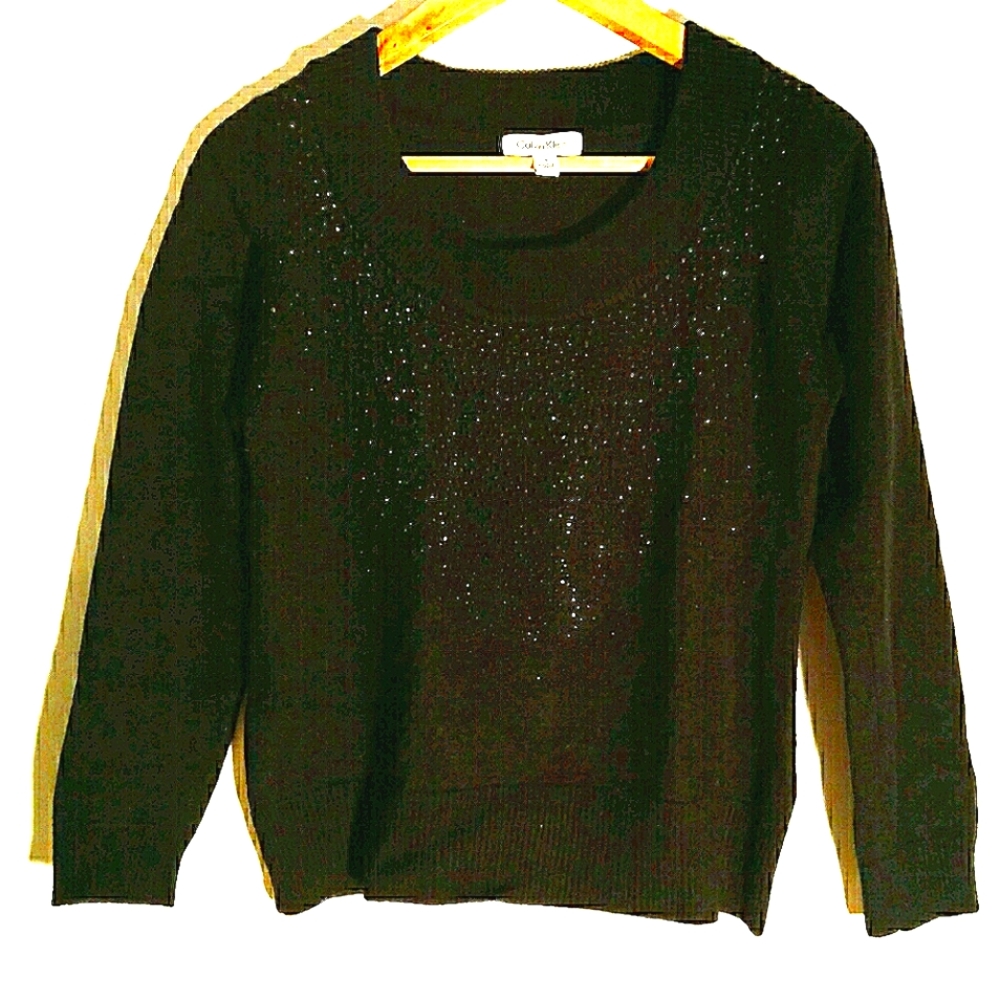 Calvin Klein sweater black embellished